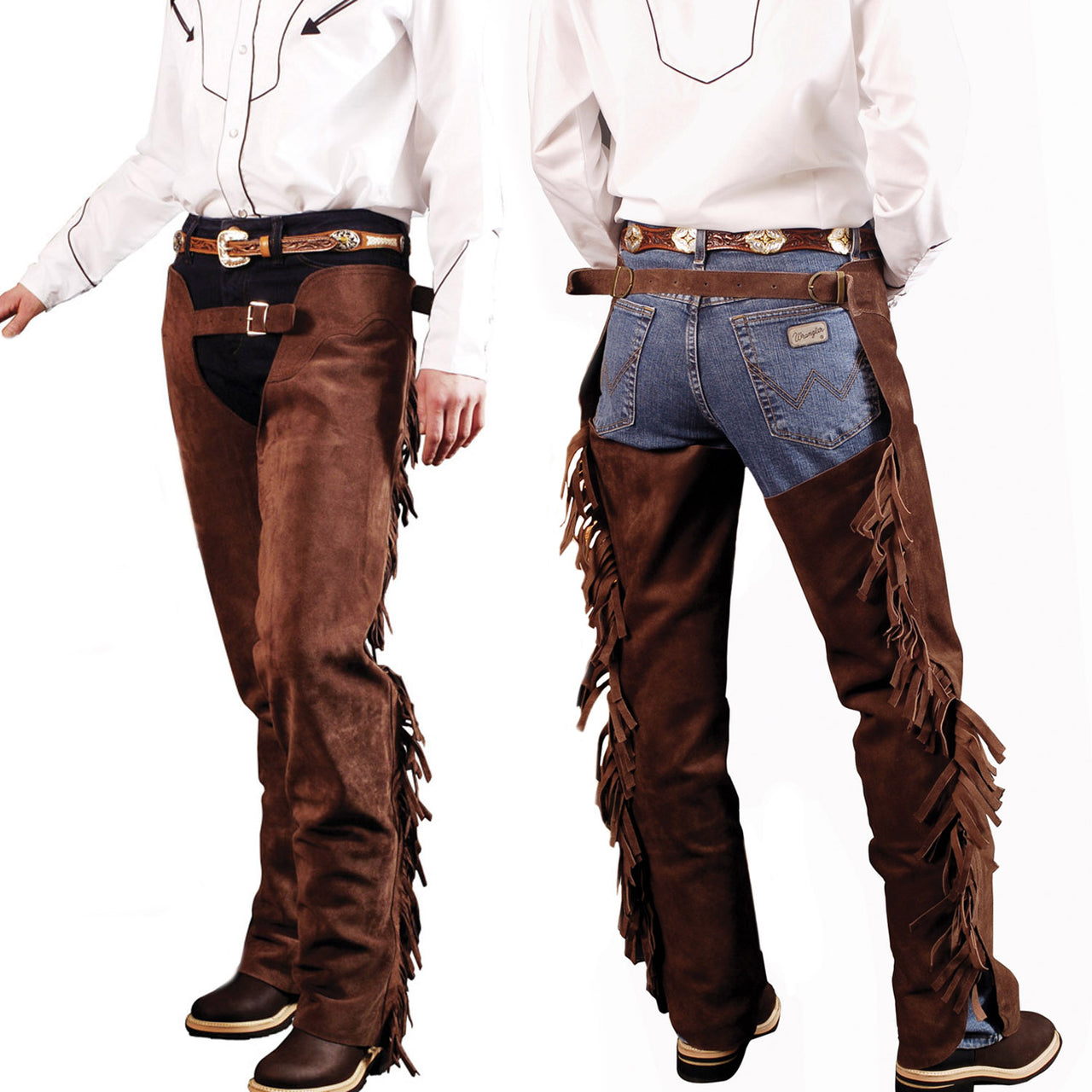 CHAPS PELLE SCAMOSCIATA CON FRANGE | Abbigliamento | Copripantaloni | Lakota