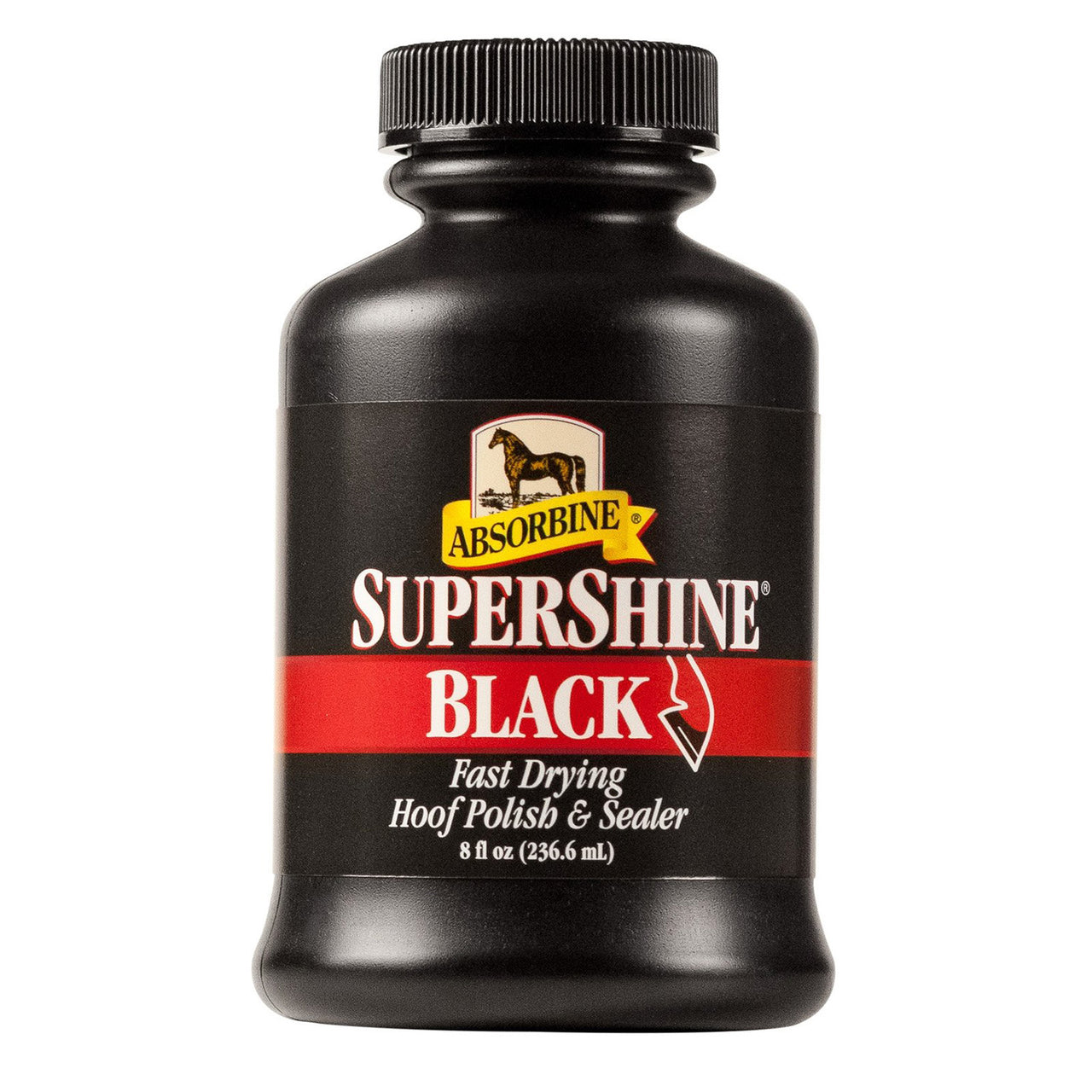 SUPERSHINE BLACK HOOF POLISH ABSORBINE 236ML | Cura del Cavallo | Cura degli Zoccoli | Absorbine