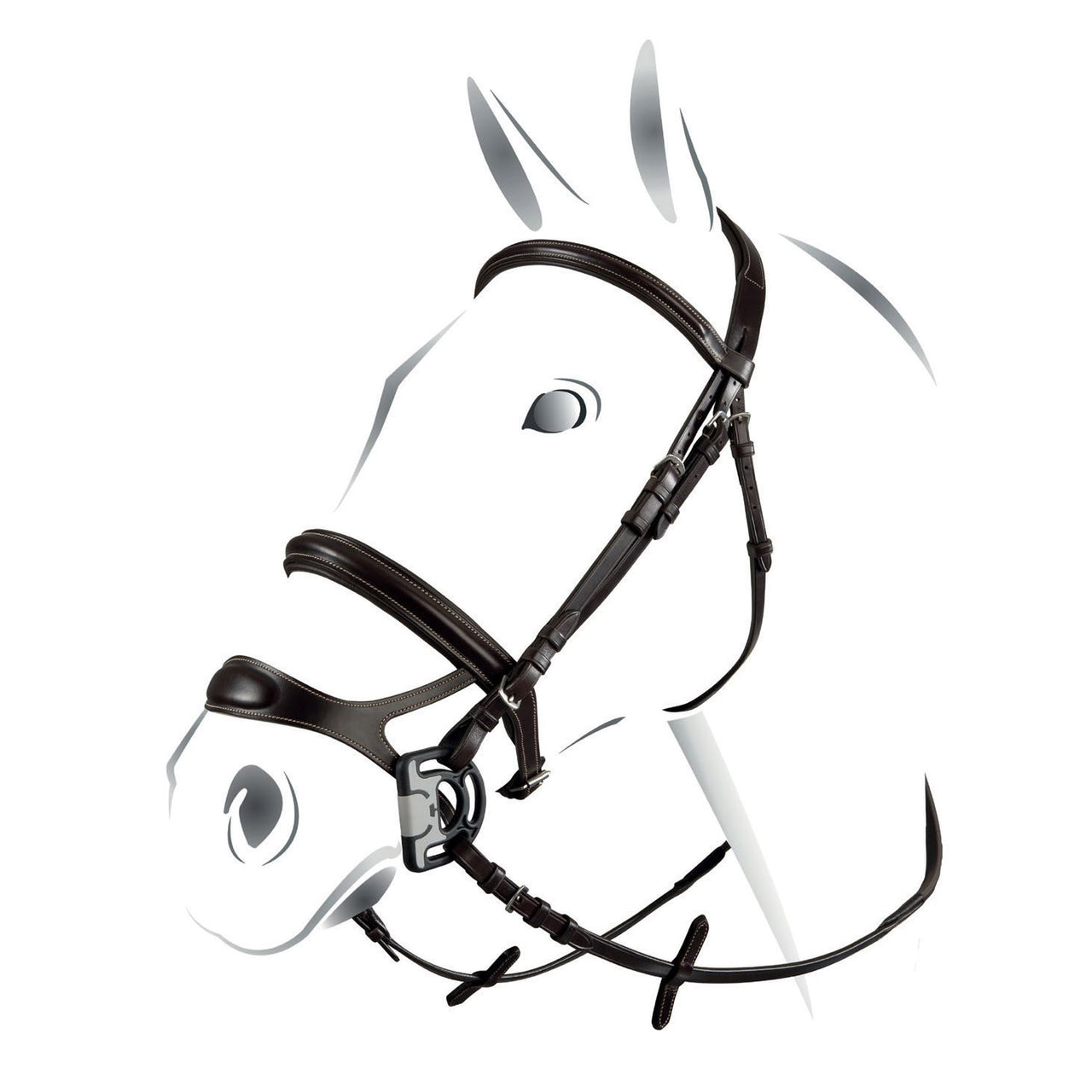 TESTIERA EQUESTRO MODELLO COMBINED | Briglie e Accessori | Corone | Equestro