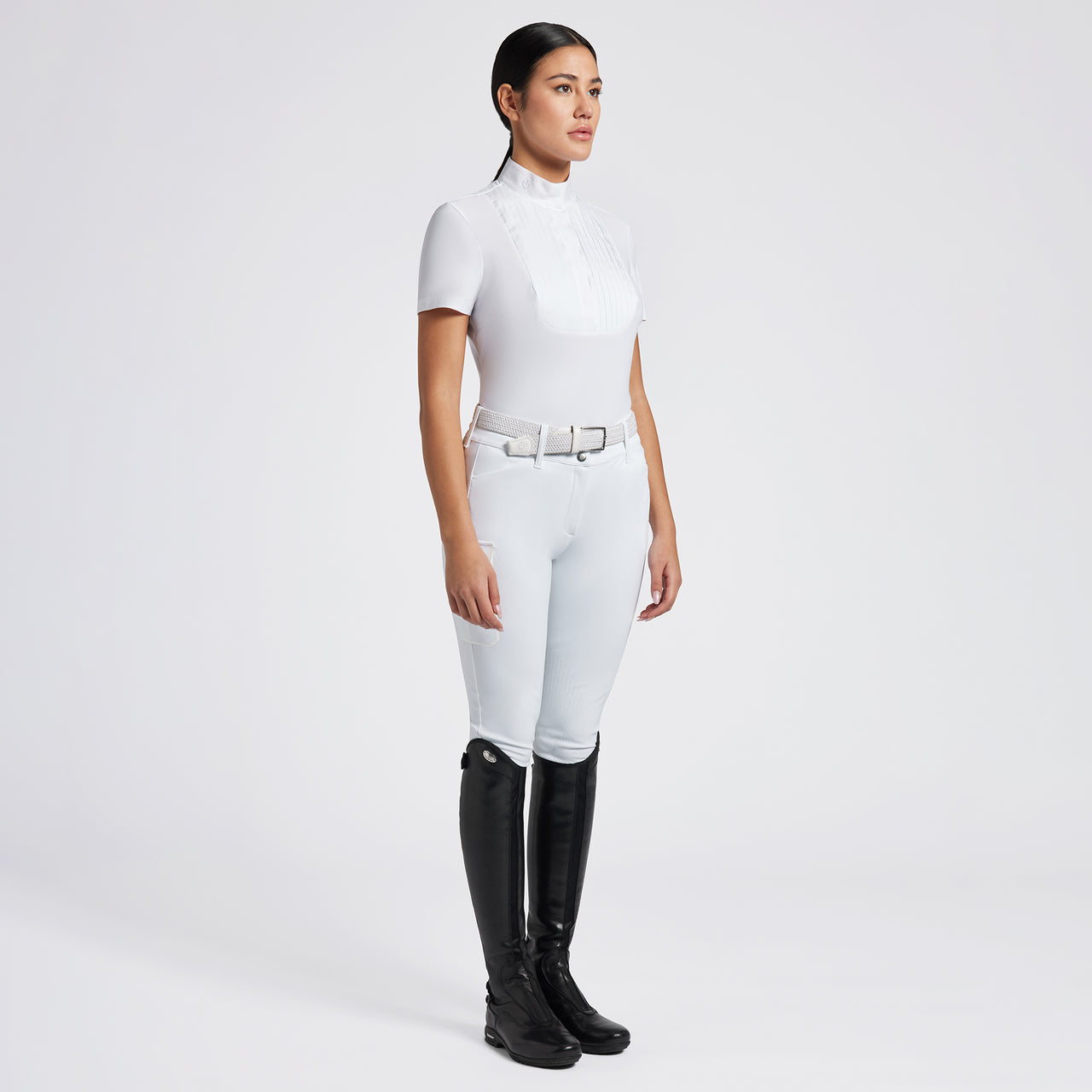 Camicia Cavalleria Toscana da Competizione da Donna in Jersey Tecnico e Zip | Abbigliamento | Camicie | Cavalleria Toscana