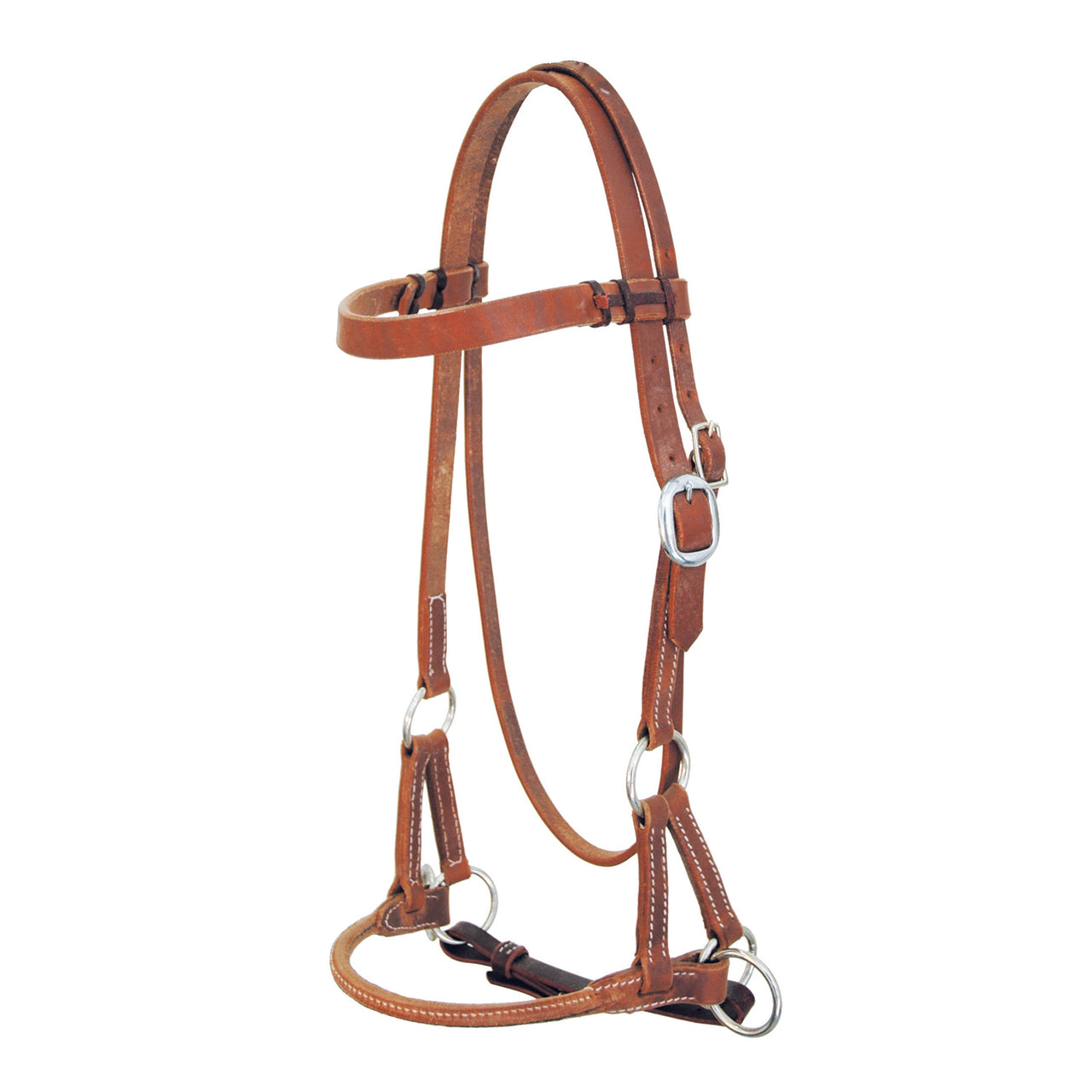 SIDE PULL NASALINA CUOIO TONDO POOL'S | Briglie e Accessori | Tiraggio laterale e arresto rapido | Pool's