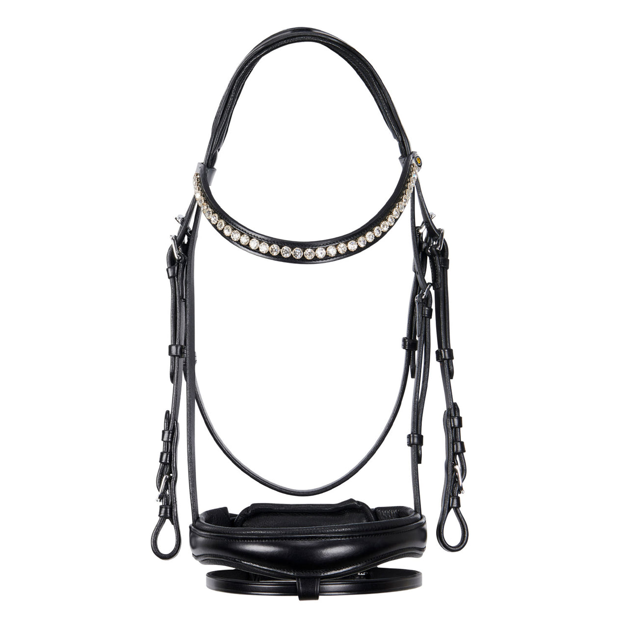 Testiera inglese in cuoio con brillantini NEW | Briglie e Accessori | Corone | Equestro
