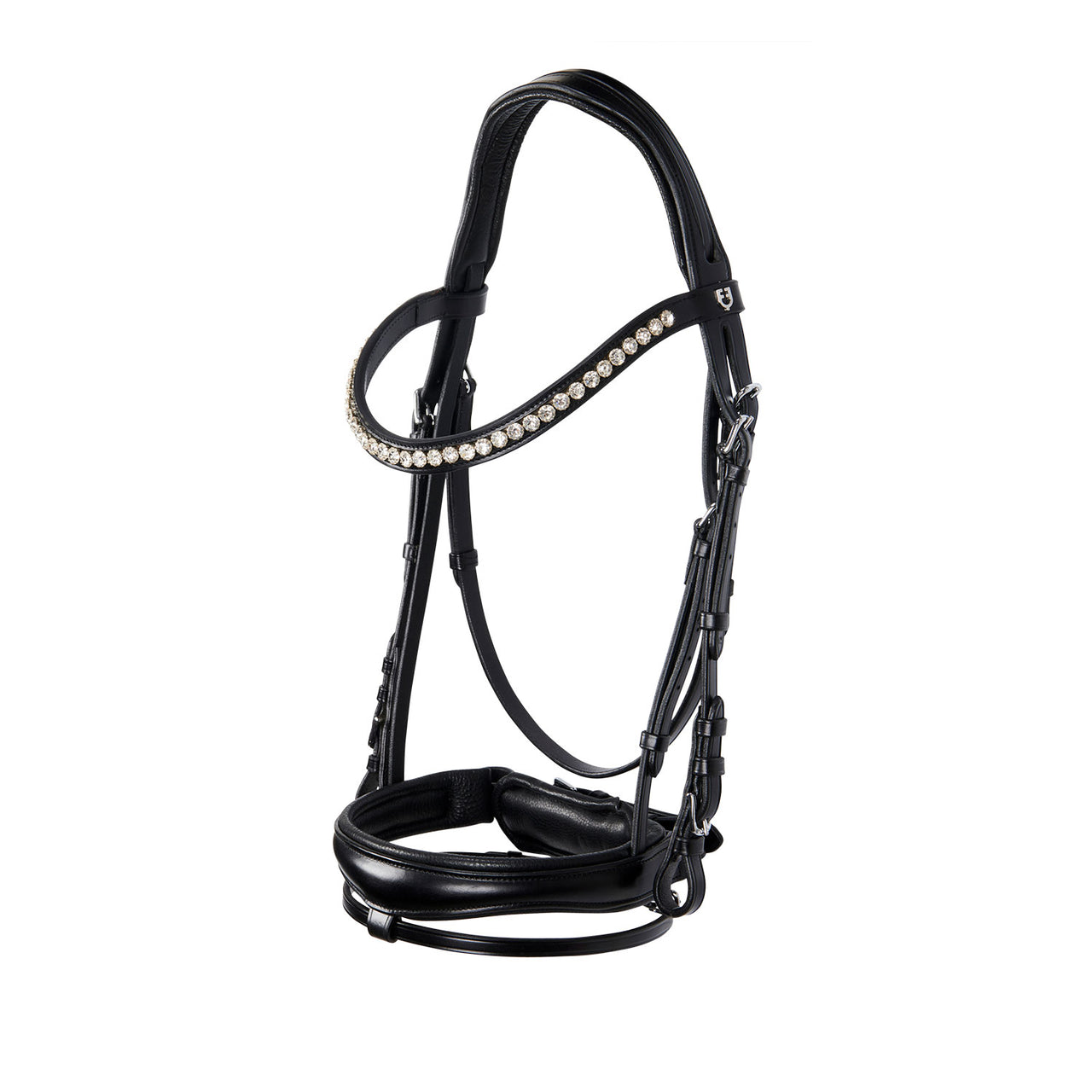 Testiera inglese in cuoio con brillantini | Briglie e Accessori | Corone | Equestro