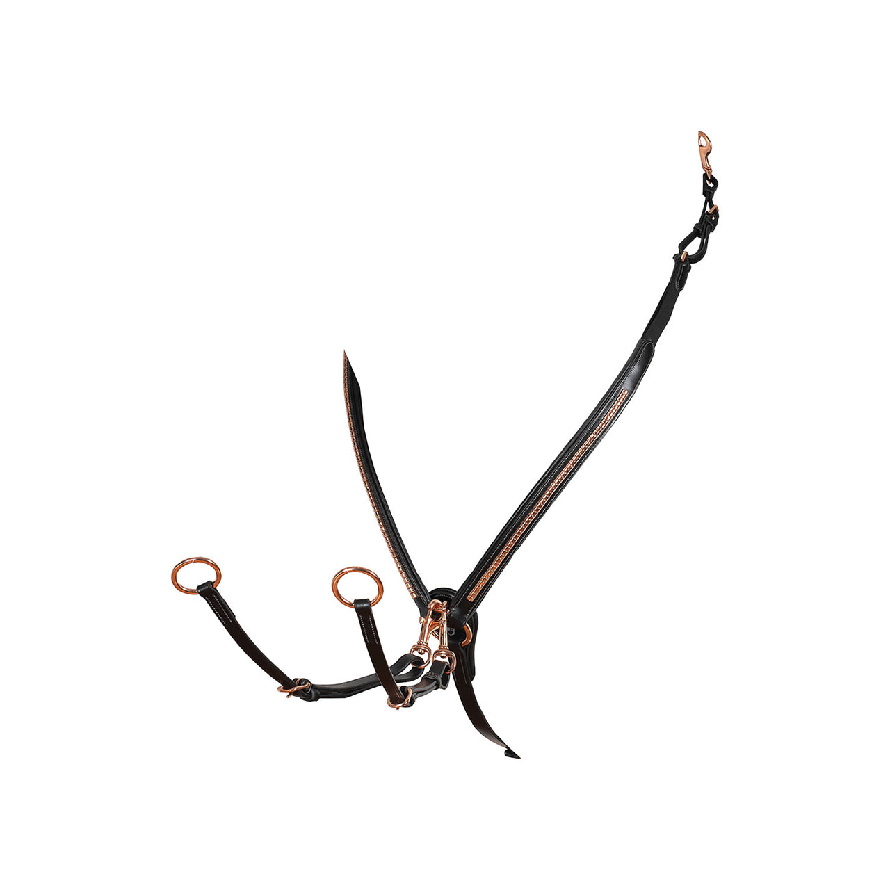 Pettorale con forchetta in pelle clincher rose gold | Martingale e Pettorali | Pettorali | Equestro