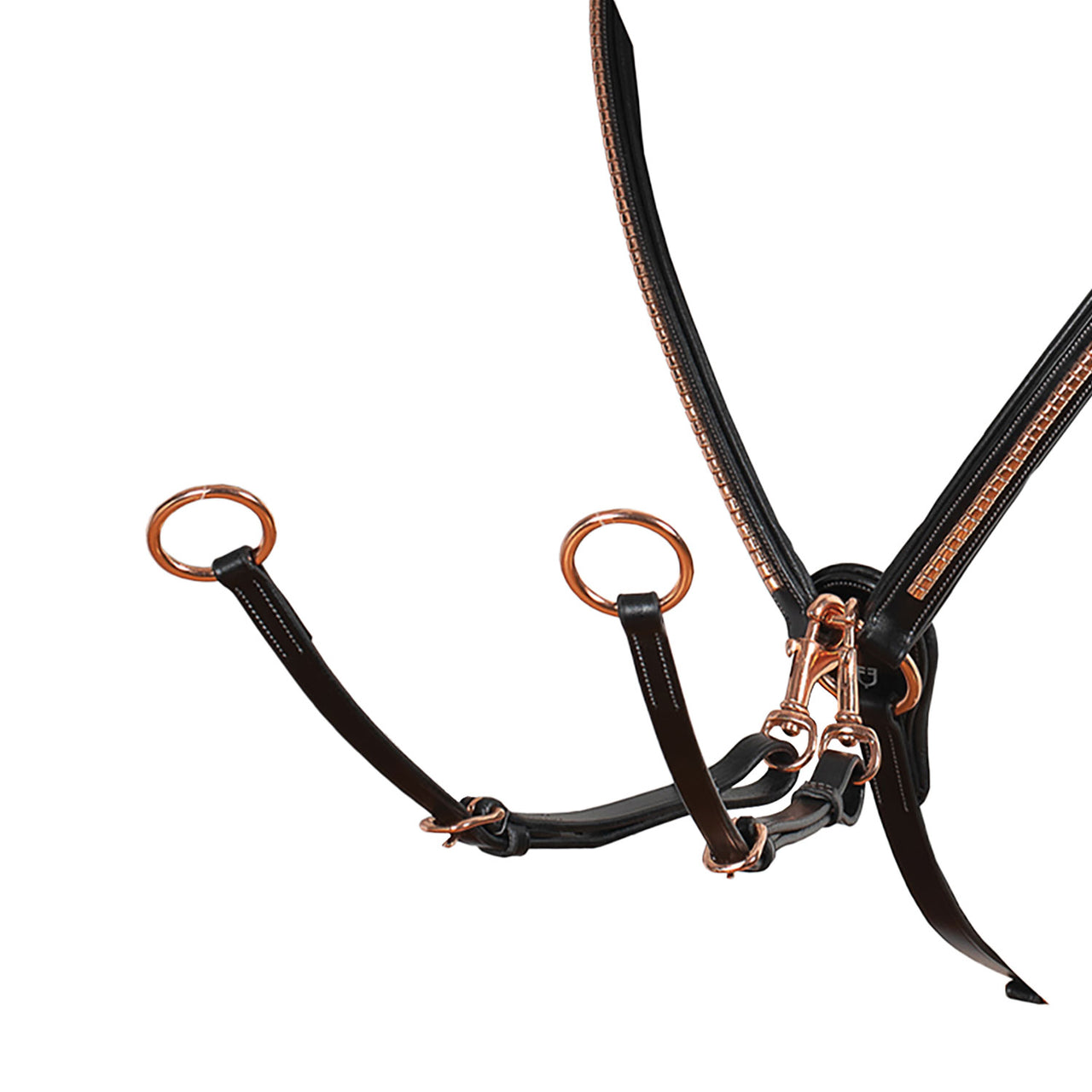 Pettorale con forchetta in pelle clincher rose gold | Martingale e Pettorali | Pettorali | Equestro