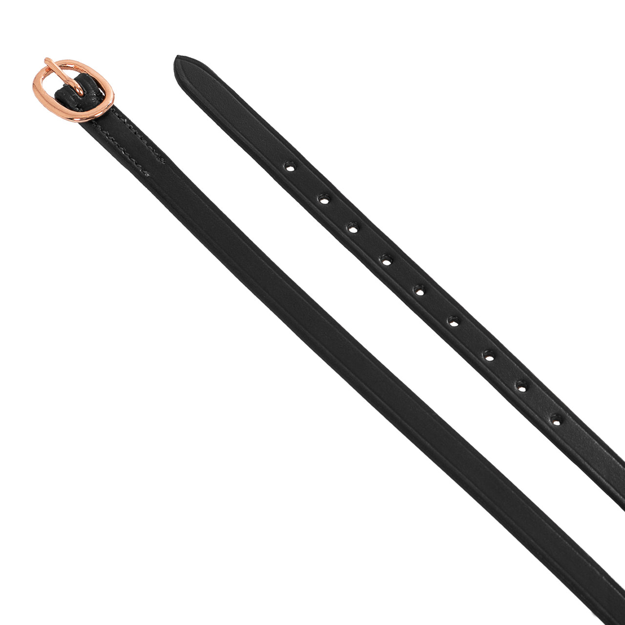 Lacciolini per speroni in cuoio e fibbia oro rosa | Accessori | Accessori | Equestro
