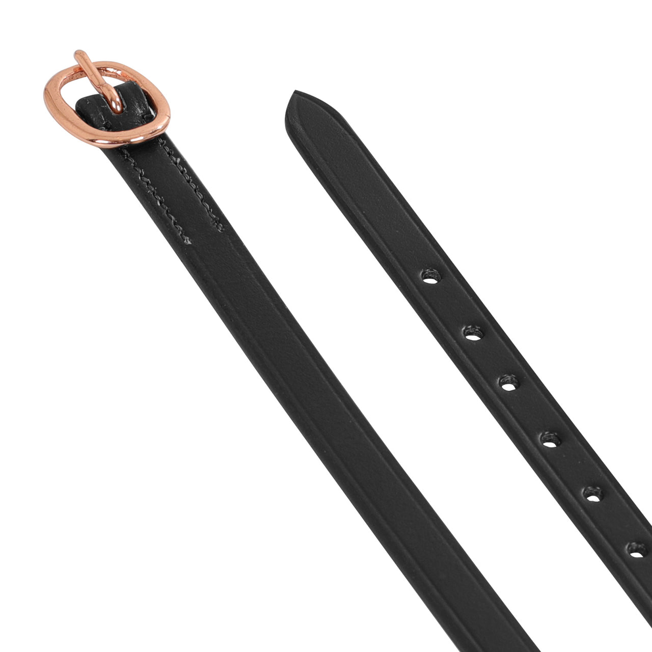 Lacciolini per speroni in cuoio e fibbia oro rosa | Accessori | Accessori | Equestro