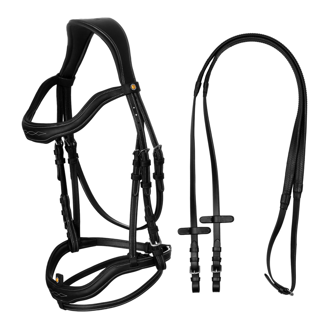 Testiera in morbida pelle cucita | Briglie e Accessori | Corone | Equestro