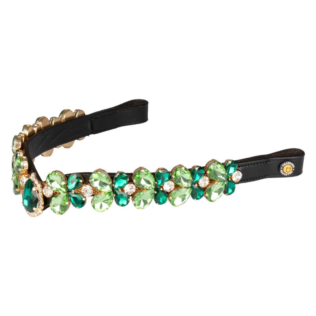 Frontalino Green Ray Crystal in cuoio | Briglie e Accessori | Accessori e pezzi di ricambio | Equestro