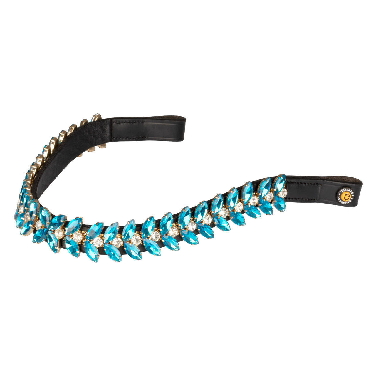 Frontalino Blue Jets Crystal in cuoio | Briglie e Accessori | Accessori e pezzi di ricambio | Equestro