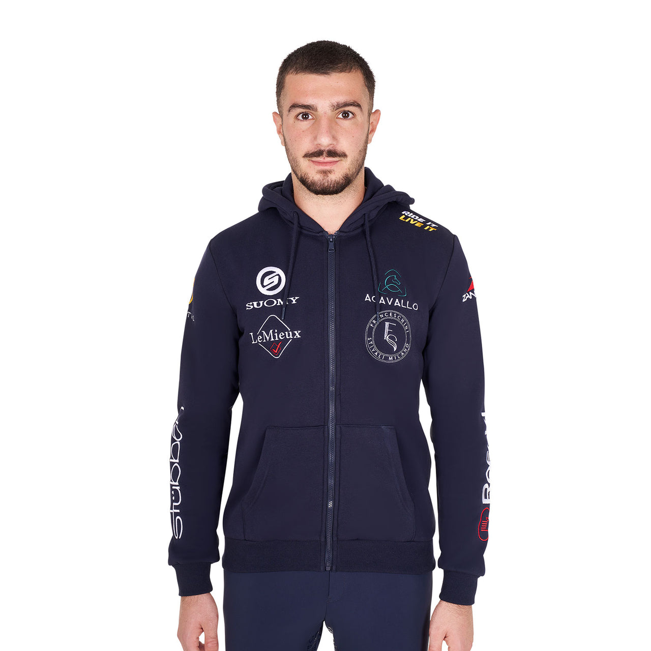 Felpa uomo con cappuccio multilogo | Abbigliamento | Felpe | Equestro