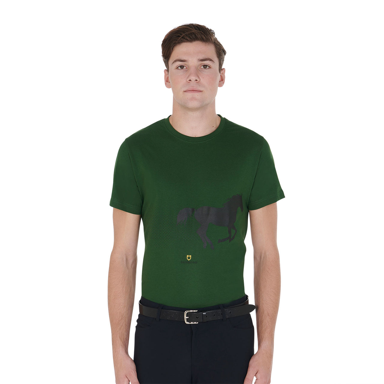 T-shirt uomo slim fit con cavallo da corsa | Abbigliamento | T-Shirt | Equestro