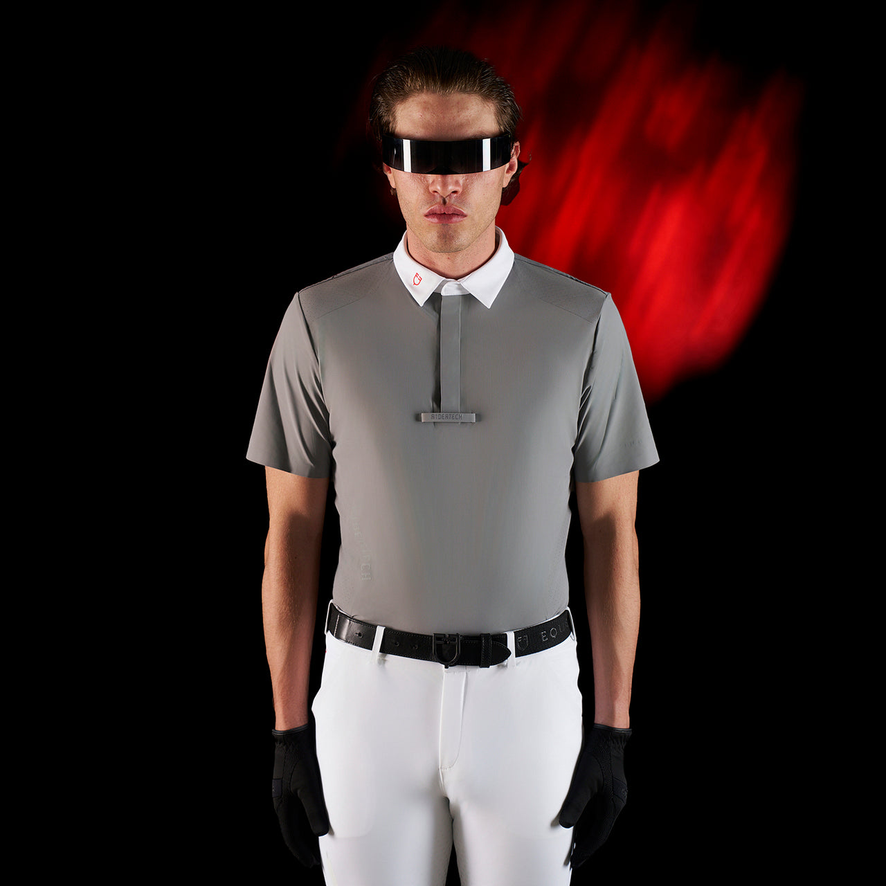 Polo concorso uomo Equestro Ridertechnology manica corta bottoni | Abbigliamento | Polo da Competizione | Equestro
