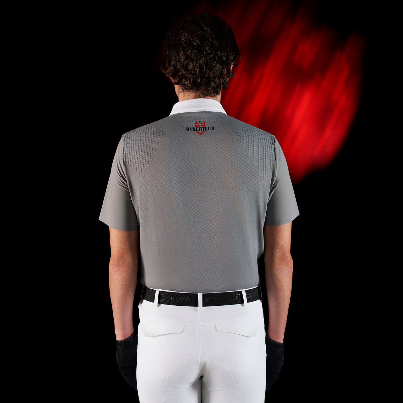 Polo concorso uomo Equestro Ridertechnology manica corta bottoni | Abbigliamento | Polo da Competizione | Equestro