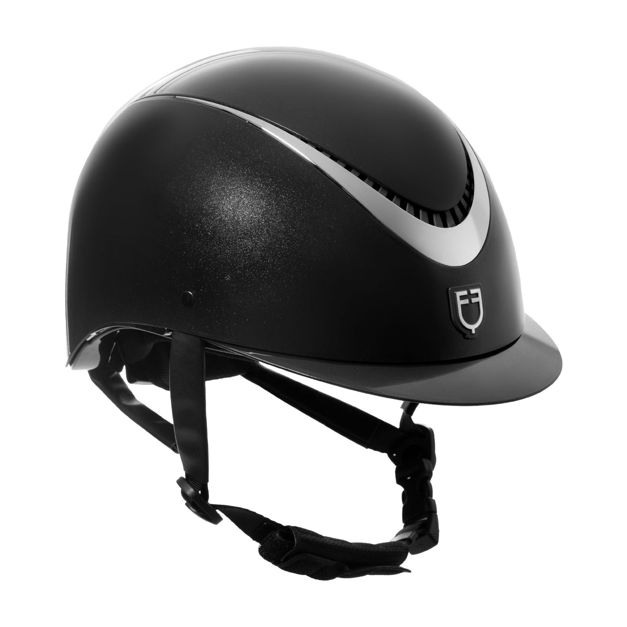 Cap lucido cinturino ecopelle e visiera stretta omologazione EN 1384-2023 | Protezioni | Caschi e Cappelli Protettivi | Equestro