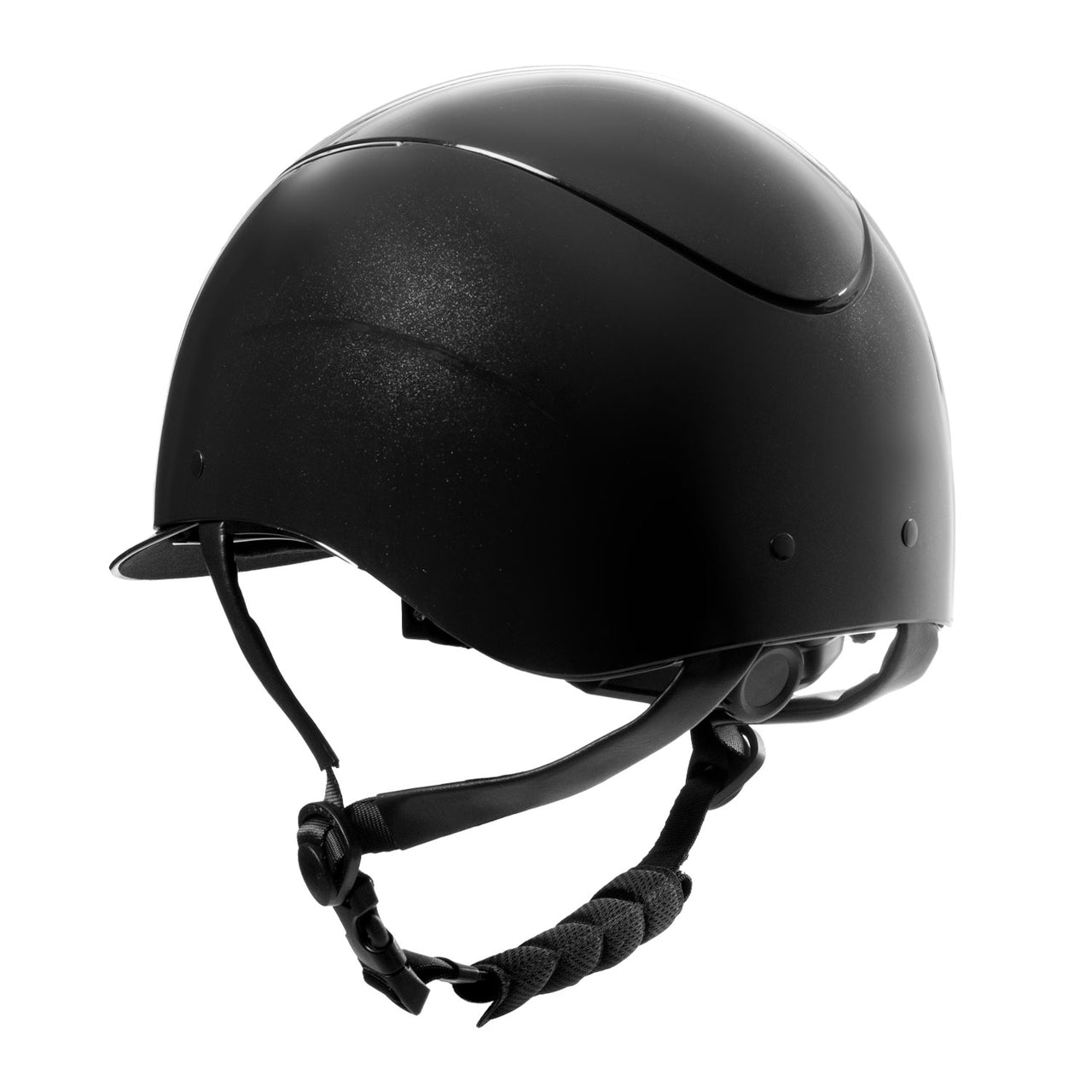 Cap lucido cinturino ecopelle e visiera stretta omologazione EN 1384-2023 | Protezioni | Caschi e Cappelli Protettivi | Equestro