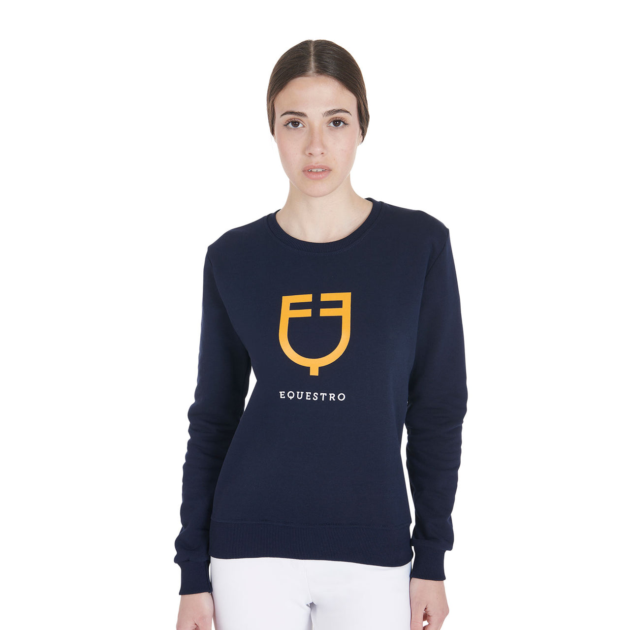 Felpa donna girocollo logo centrale | Abbigliamento | Felpe | Equestro