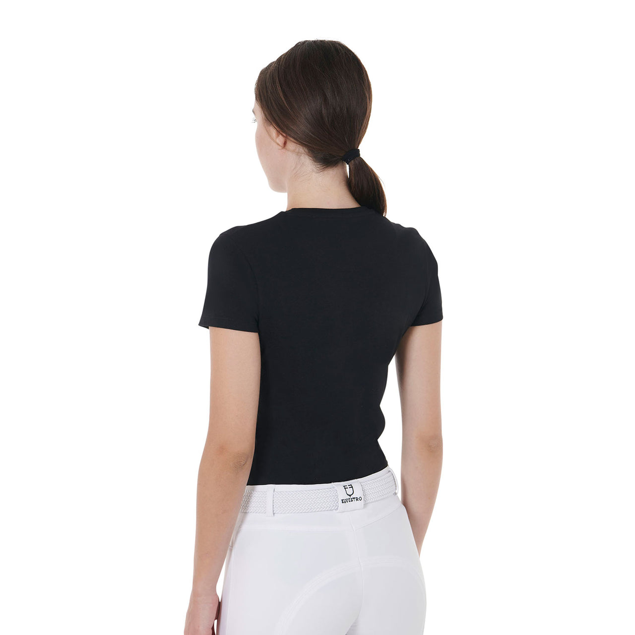 T-shirt donna slim fit con stampa cavallo astratta | Abbigliamento | T-Shirt | Equestro