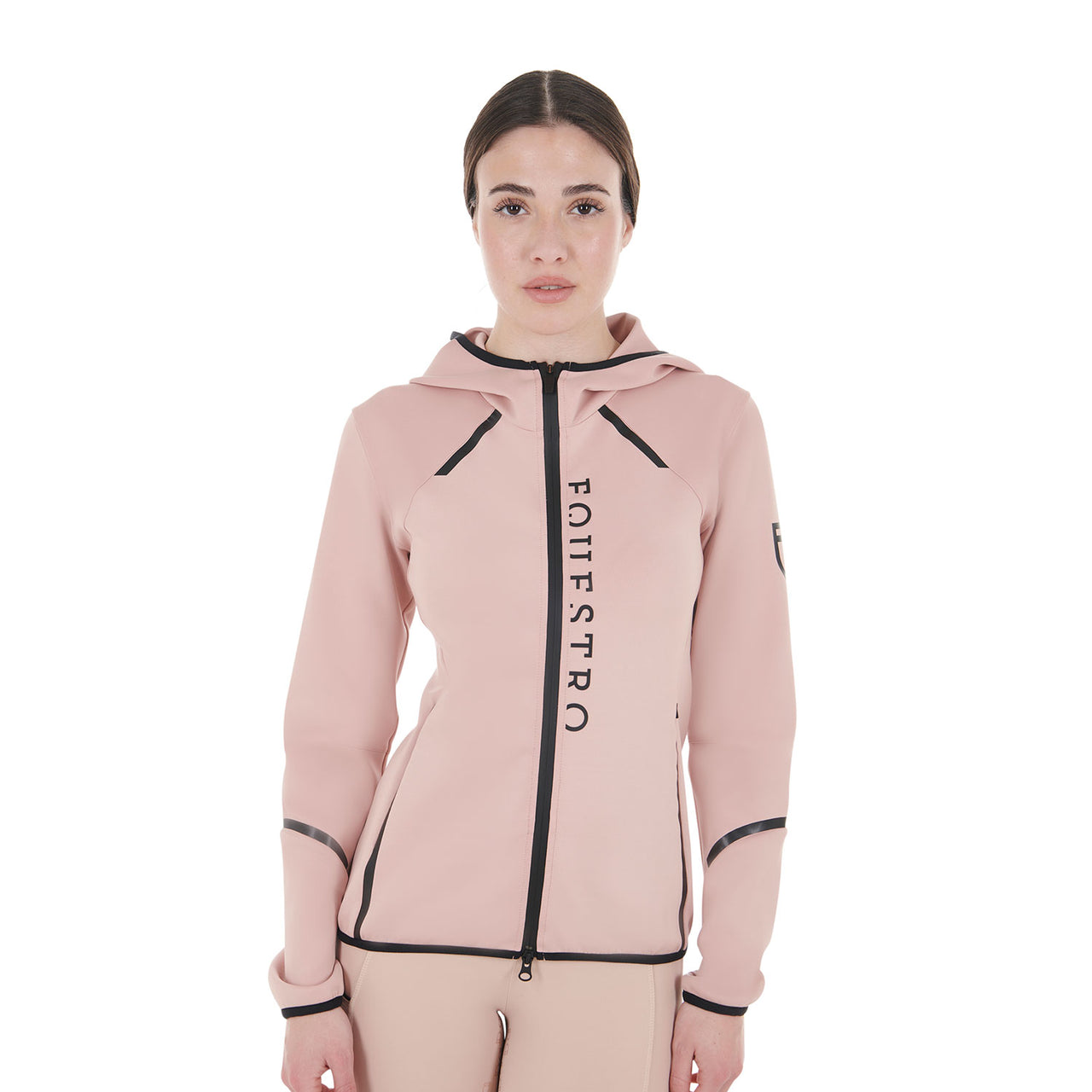 Felpa tecnica da donna in jersey con zip | Abbigliamento | Felpe | Equestro