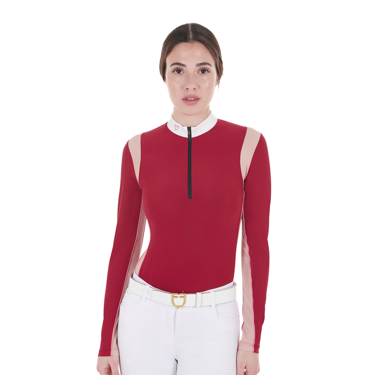 Polo da donna da concorso con inserti in mesh | Abbigliamento | Polo da Competizione | Equestro