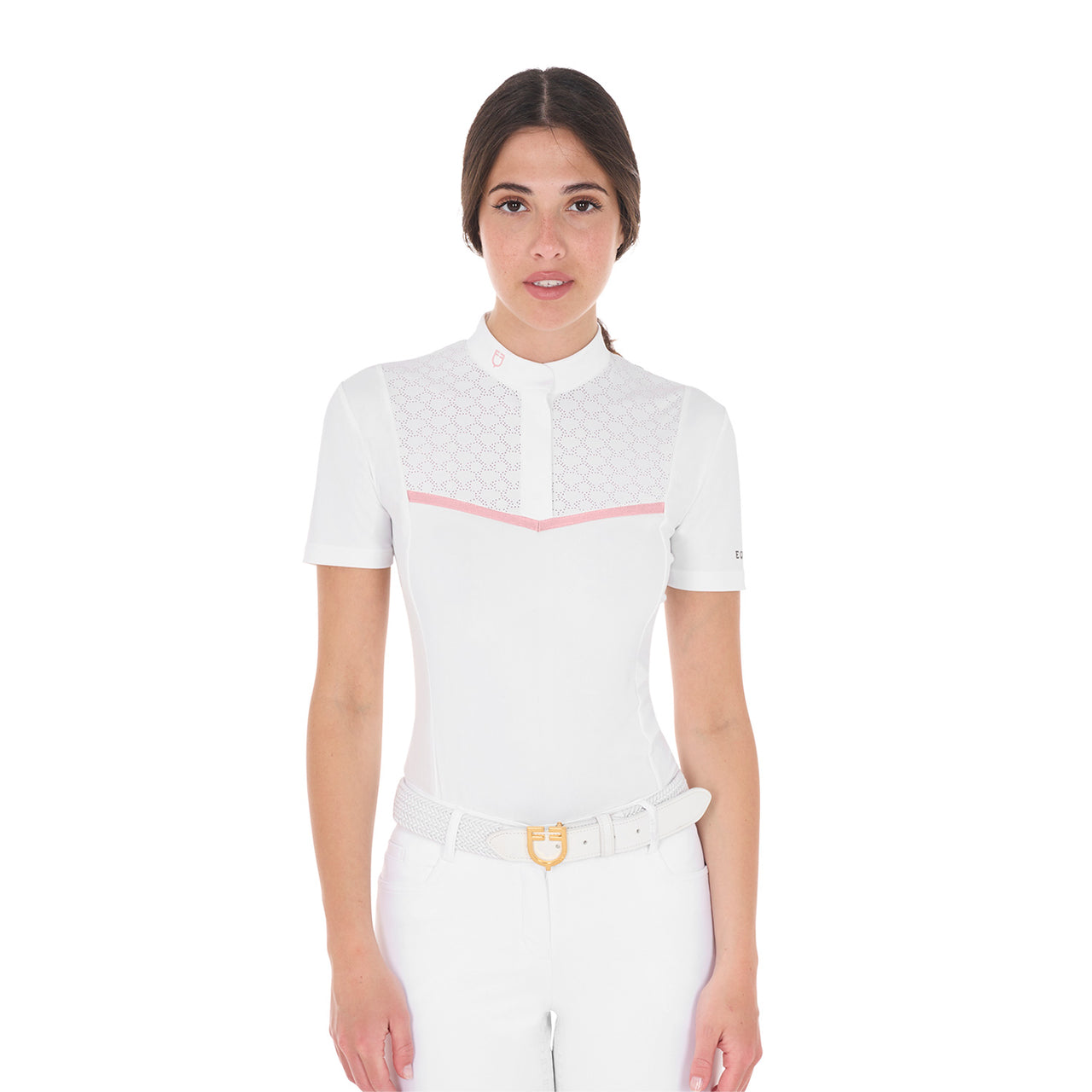 Polo concorso donna slim fit con inserti traforati sul petto
 | Abbigliamento | Polo da Competizione | Equestro