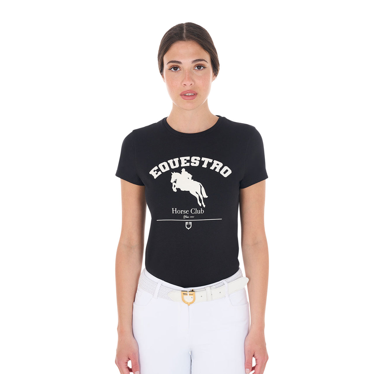 T-shirt donna Jumping Horse Club in cotone 
 | Abbigliamento | T-Shirt | Equestro