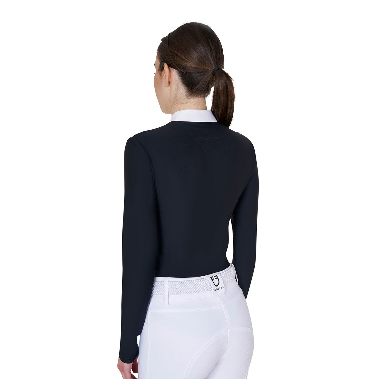 Polo donna da concorso a manica lunga con strass | Abbigliamento | Polo da Competizione | Equestro