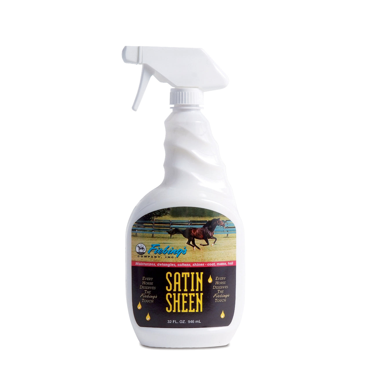 SATIN SHEEN FIEBING'S 946 ML | Cura del Cavallo | Shampoo per Cavalli | Fiebing's