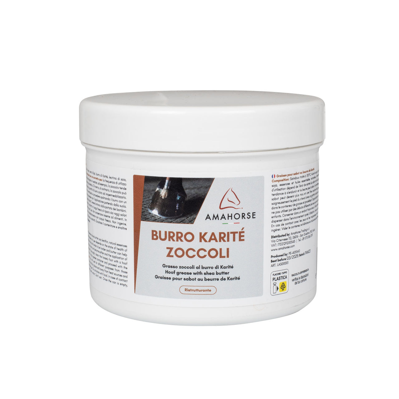 BURRO KARITE ZOCCOLI 500G | Cura del Cavallo | Cura degli Zoccoli | AmaHorse
