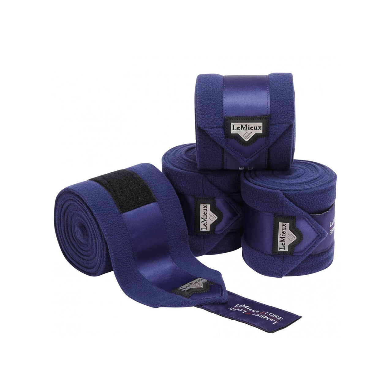 LOIRE SATIN POLO BANDAGES INK BLUE LARGE SET OF 4 | Protezioni | Fasce Protettive | LeMieux