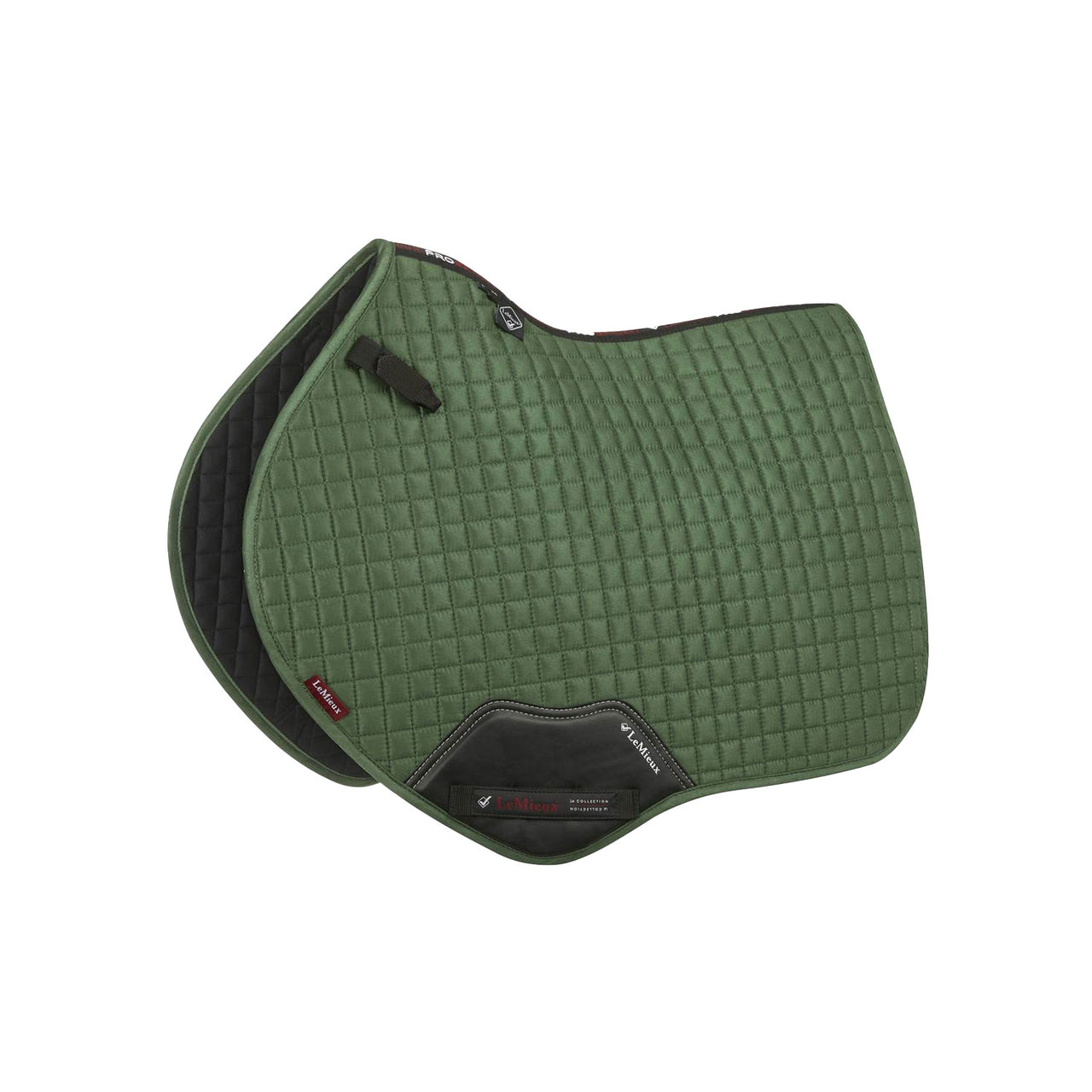 SUEDE CLOSE CONTACT SQUARE HUNTER GREEN | Sottosella e Accessori | Sottosella Salto | LeMieux