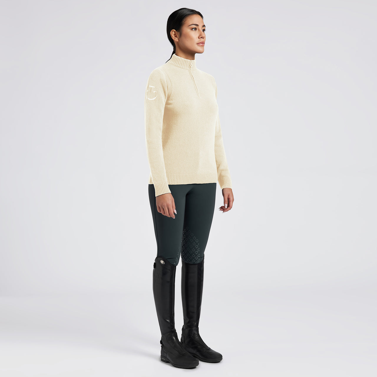 Maglione Cavalleria Toscana da Donna in Lana con Mezza Zip
 | Abbigliamento | Maglieria | Cavalleria Toscana