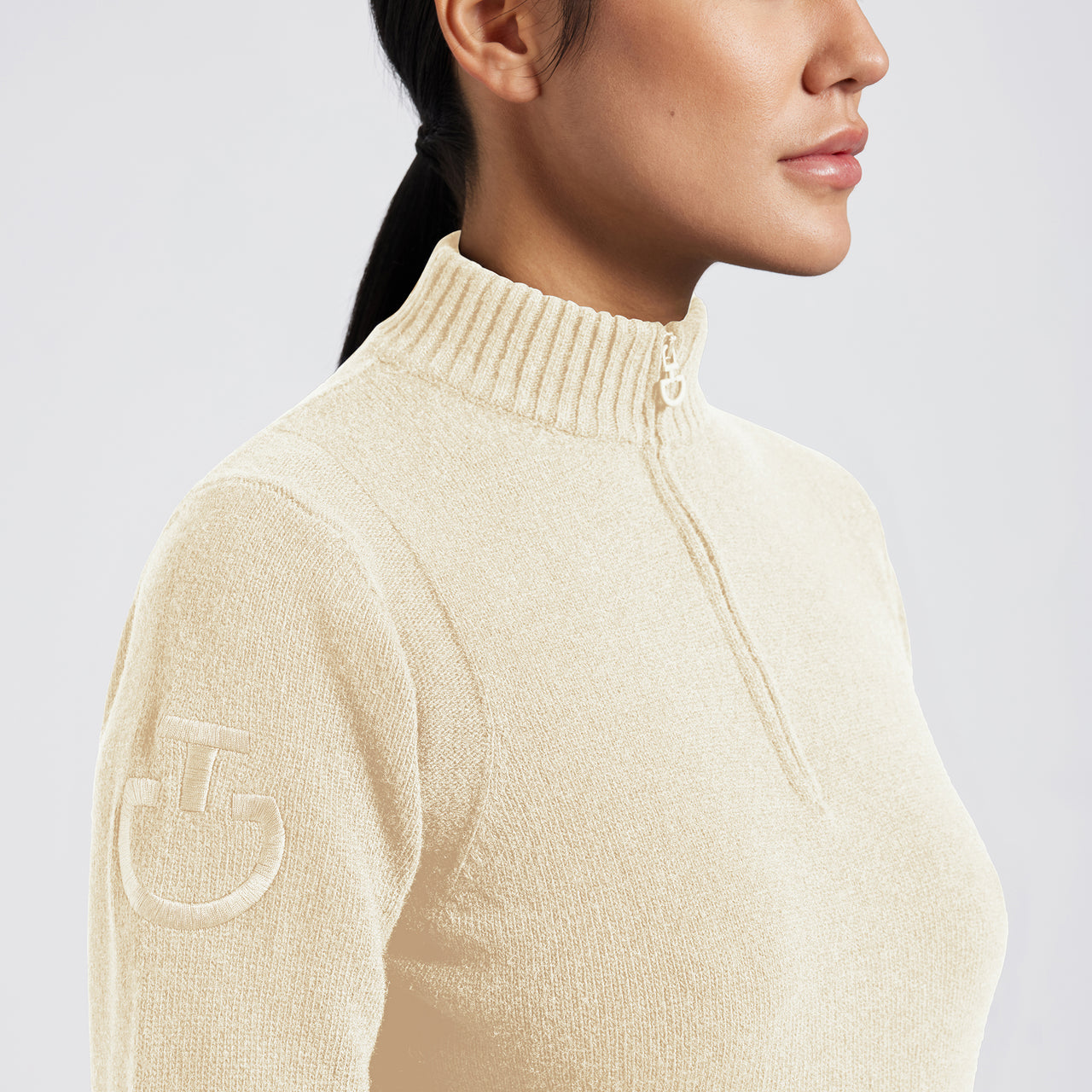 Maglione Cavalleria Toscana da Donna in Lana con Mezza Zip
 | Abbigliamento | Maglieria | Cavalleria Toscana