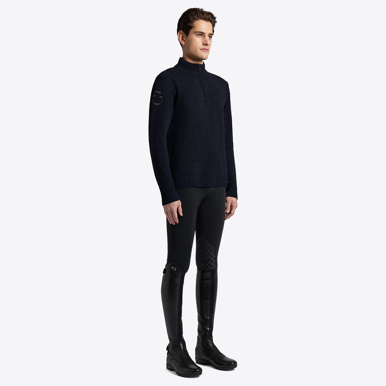Maglione Cavalleria Toscana da Uomo in Lana con Mezza Zip | Abbigliamento | Maglieria | Cavalleria Toscana