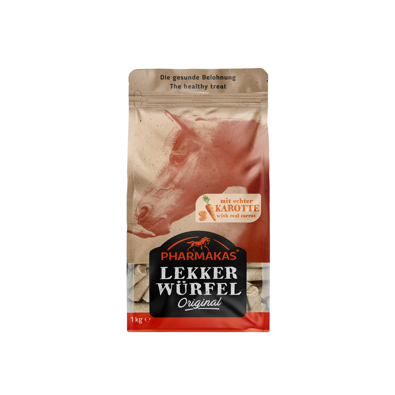 PHARMAKAS LEKKERWUFEL CARROT 1KG | Cura del Cavallo | Biscotti per Cavalli | Pharmakas