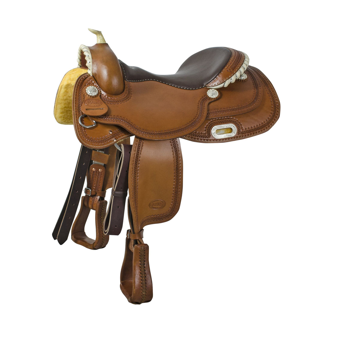 SELLA REINER POOL'S CLASSIC RAWHIDE  BASKET TOOLING 1830 | Selle e Accessori | Selle da Reining | Pool's