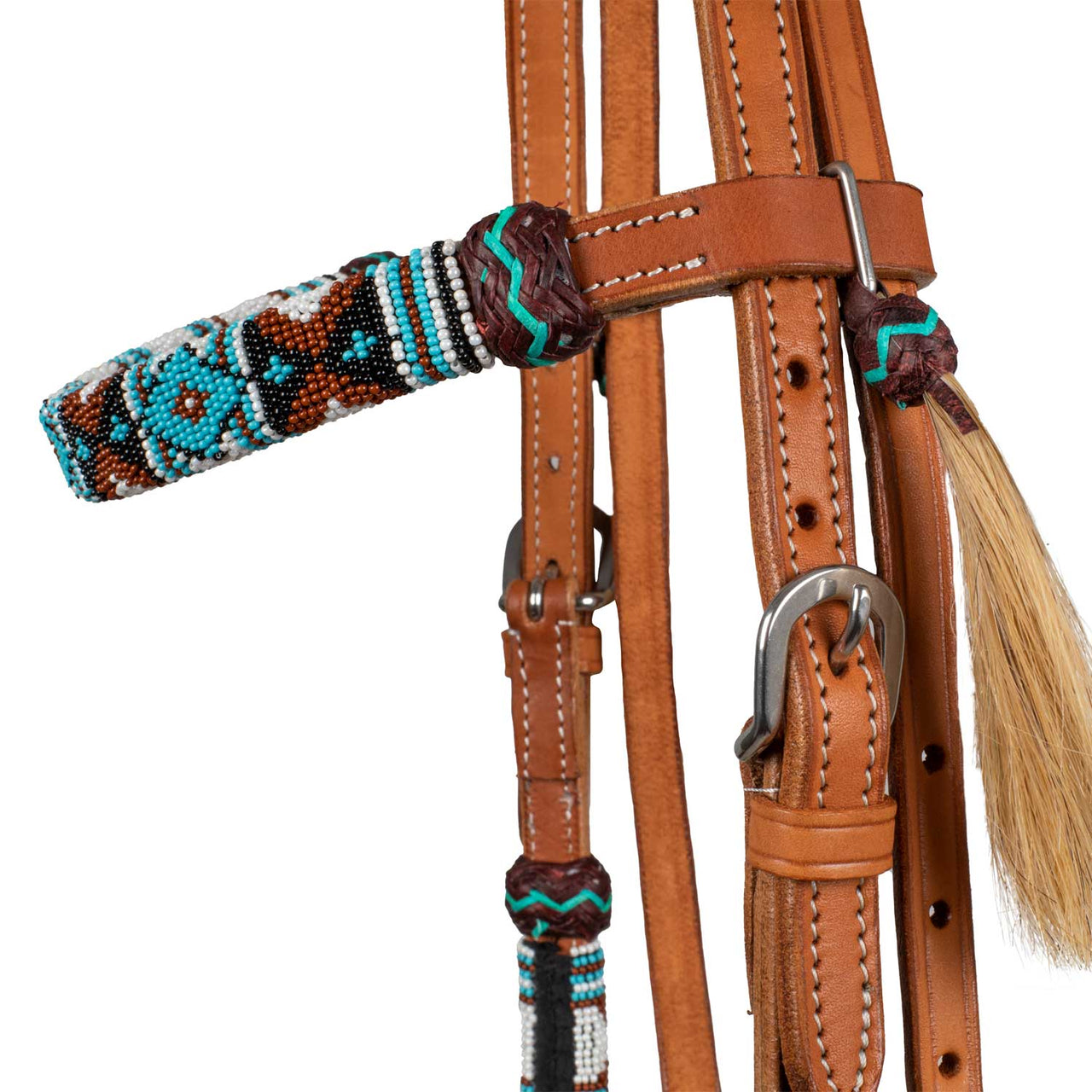 TESTIERA WESTERN CON PERLE NAVAJO | Briglie e Accessori | Corone | Pool's