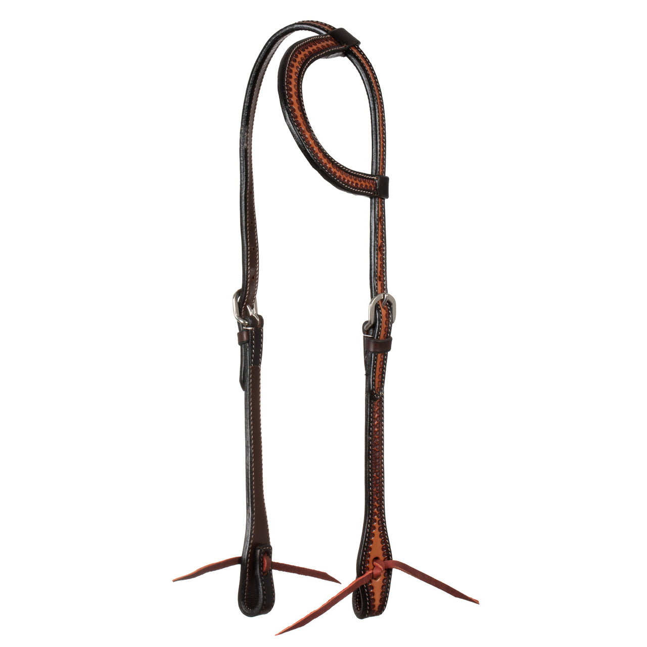 TESTIERA WESTERN UN ORECCHIO LAVORAZIONE SNAKE | Briglie e Accessori | Corone | Pool's