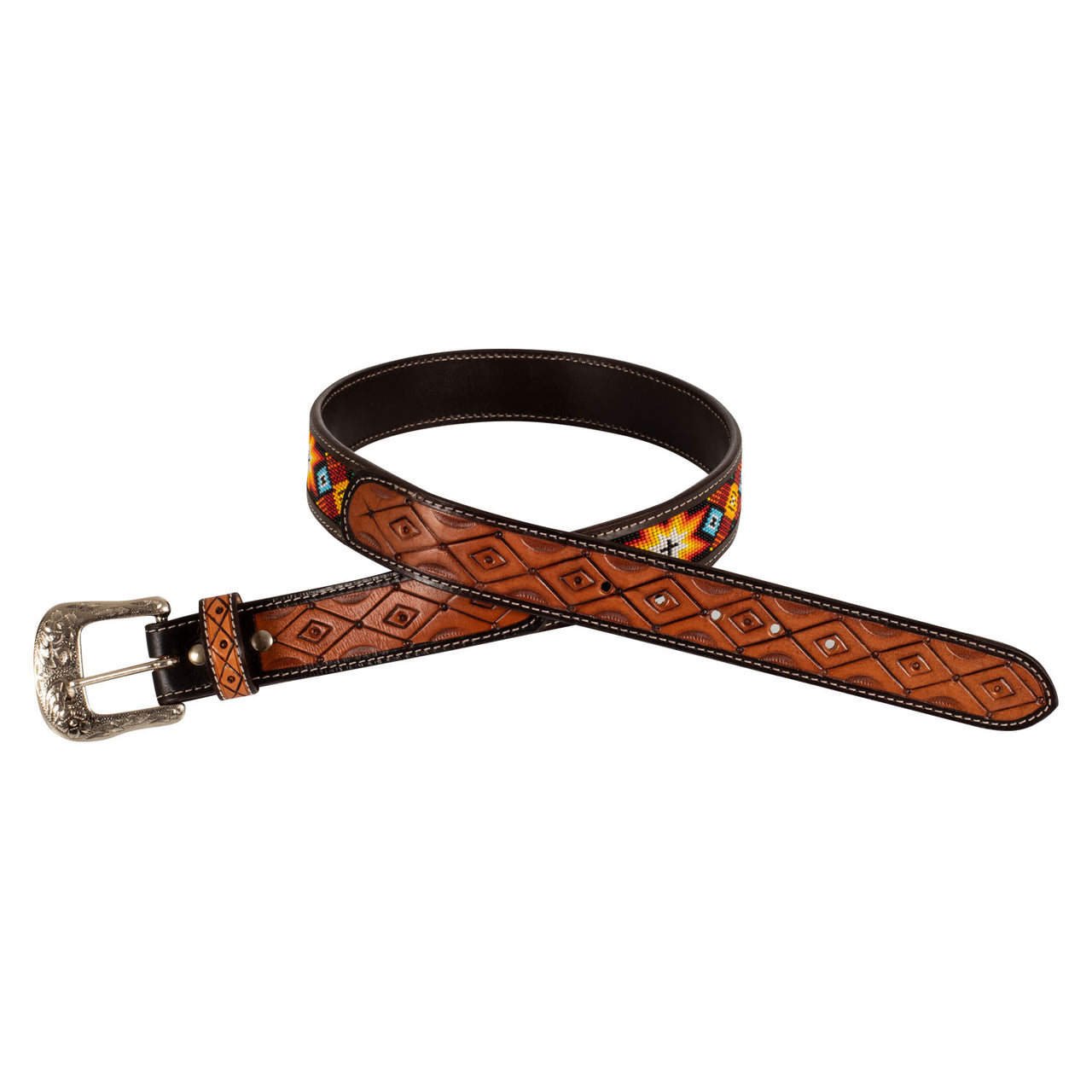 Cintura western unisex con perline e fibbia in ottone | Accessori | Accessori | Pool's