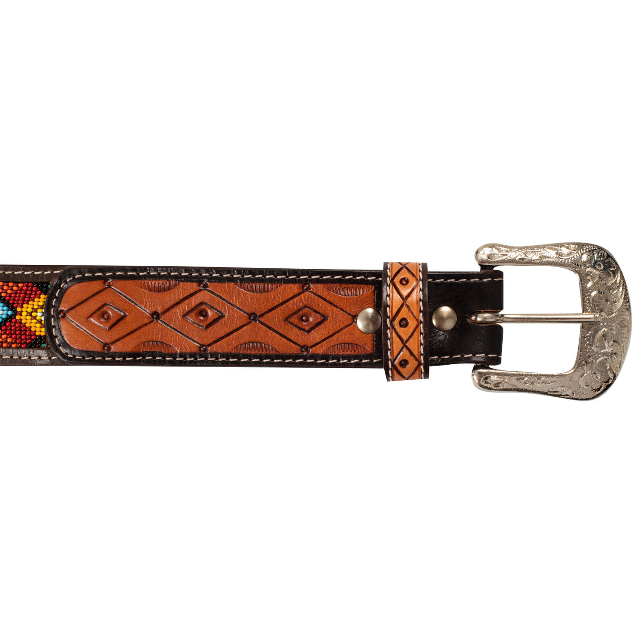 Cintura western unisex con perline e fibbia in ottone | Accessori | Accessori | Pool's