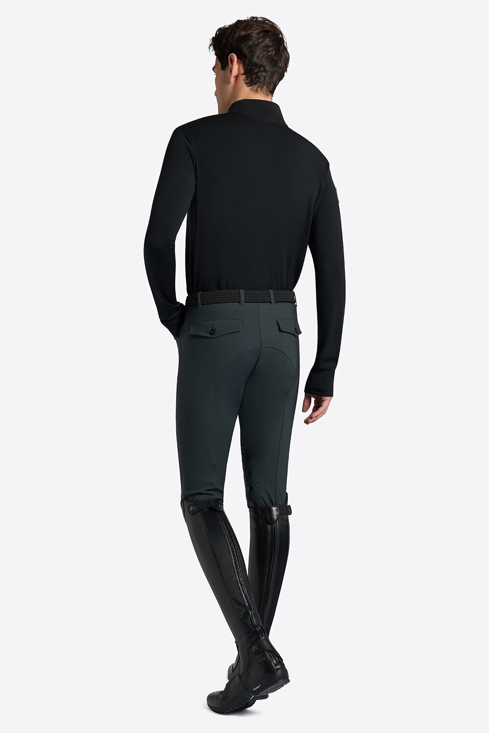 Polo da Allenamento Rider's Gene da Uomo in Jersey Fleece con Zip