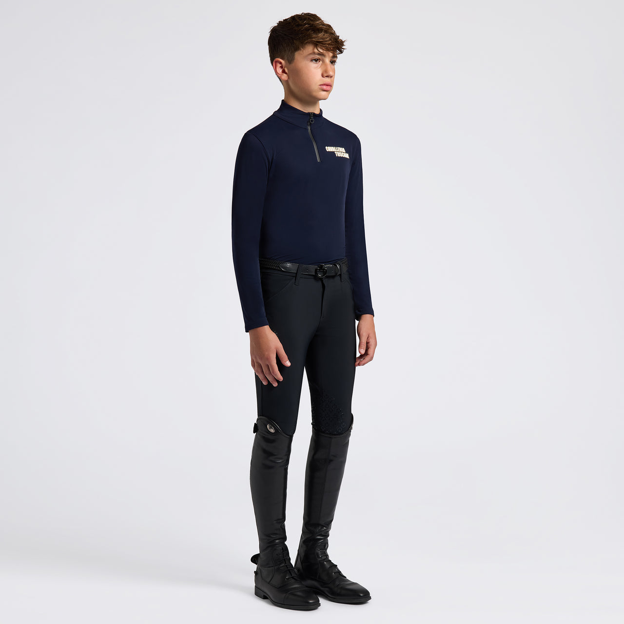 Camicia Cavalleria Toscana da Competizione da Bambino in Jersey Tecnico e Zip | Abbigliamento | Camicie | Cavalleria Toscana