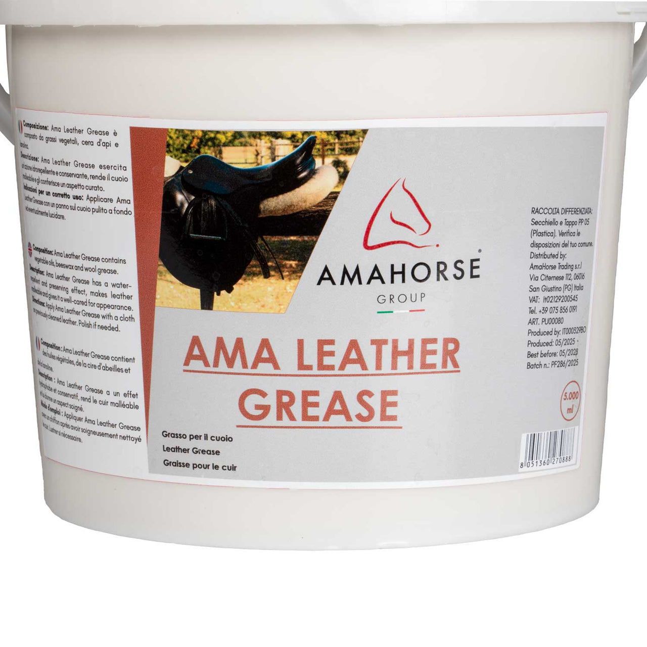 AMA LEATHER GREASE GRASSO PER CUOIO (5 KG) | Prodotti manutenzione | Cura del Cuoio | AmaHorse