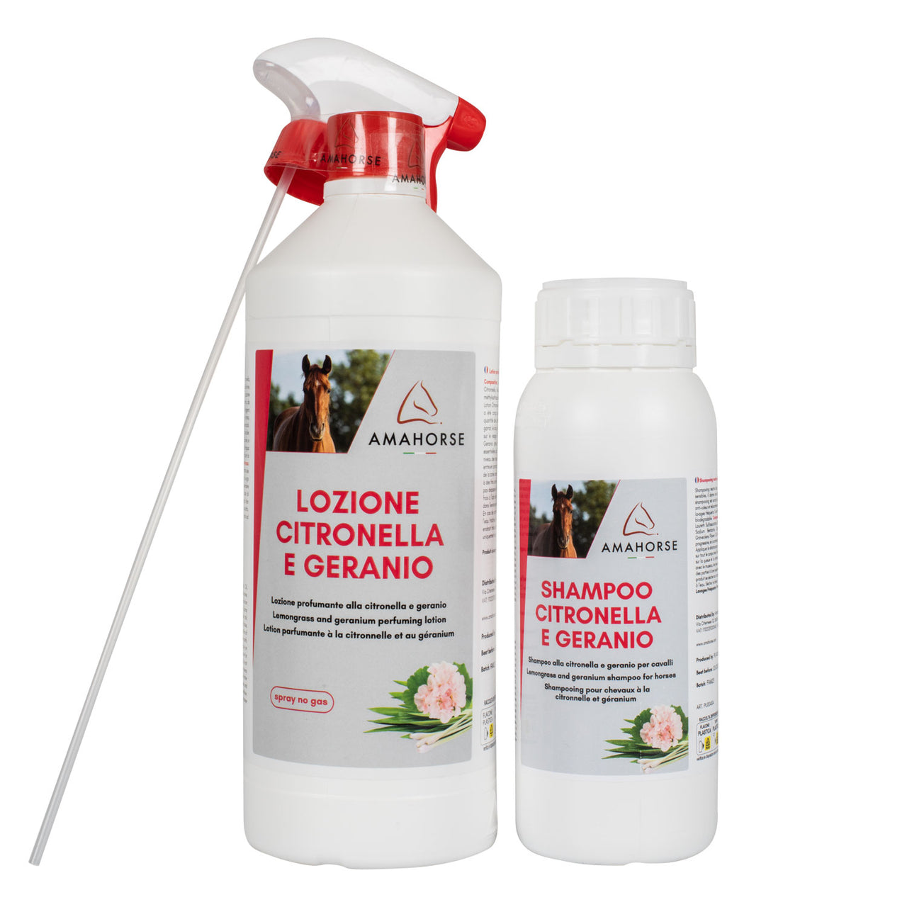 KIT CITRONELLA 1 LT + SHAMPOO CITRONELLA (1\2 LT) | Cura del Cavallo | Repellenti | AmaHorse