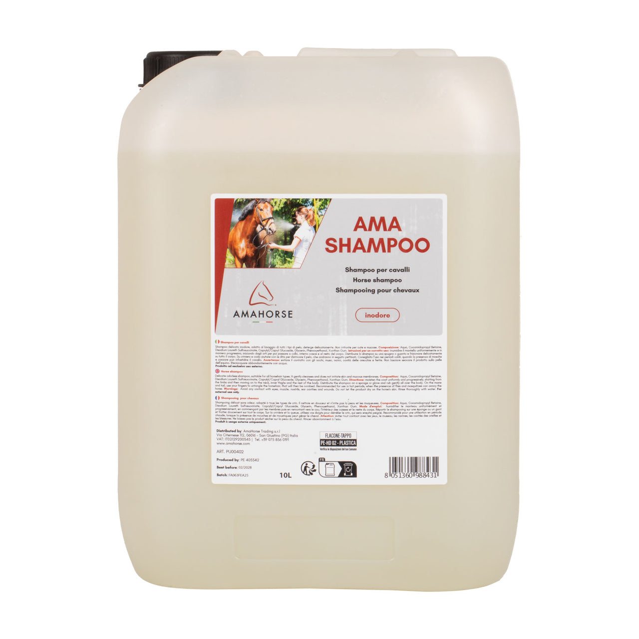 SHAMPOO PER CAVALLI (10 LT) | Cura del Cavallo | Shampoo per Cavalli | AmaHorse
