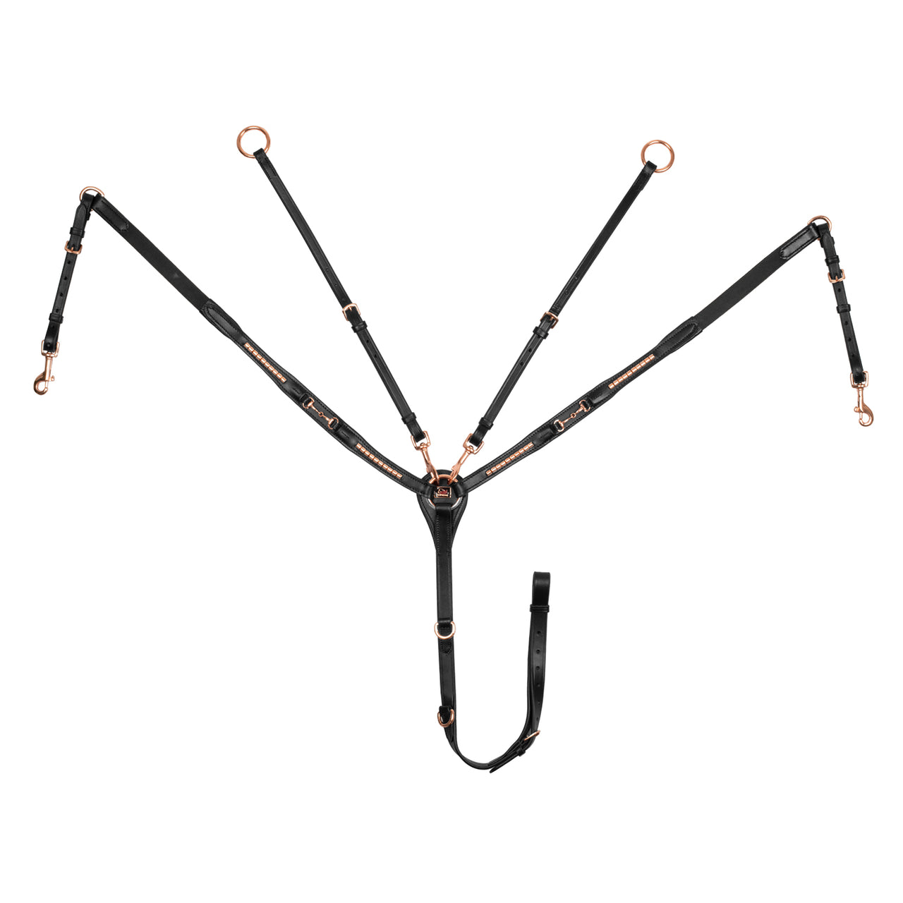 PETTORALE CON FORCHETTA IN CUOIO CON DETTAGLI FILETTI | Martingale e Pettorali | Pettorali | Supreme