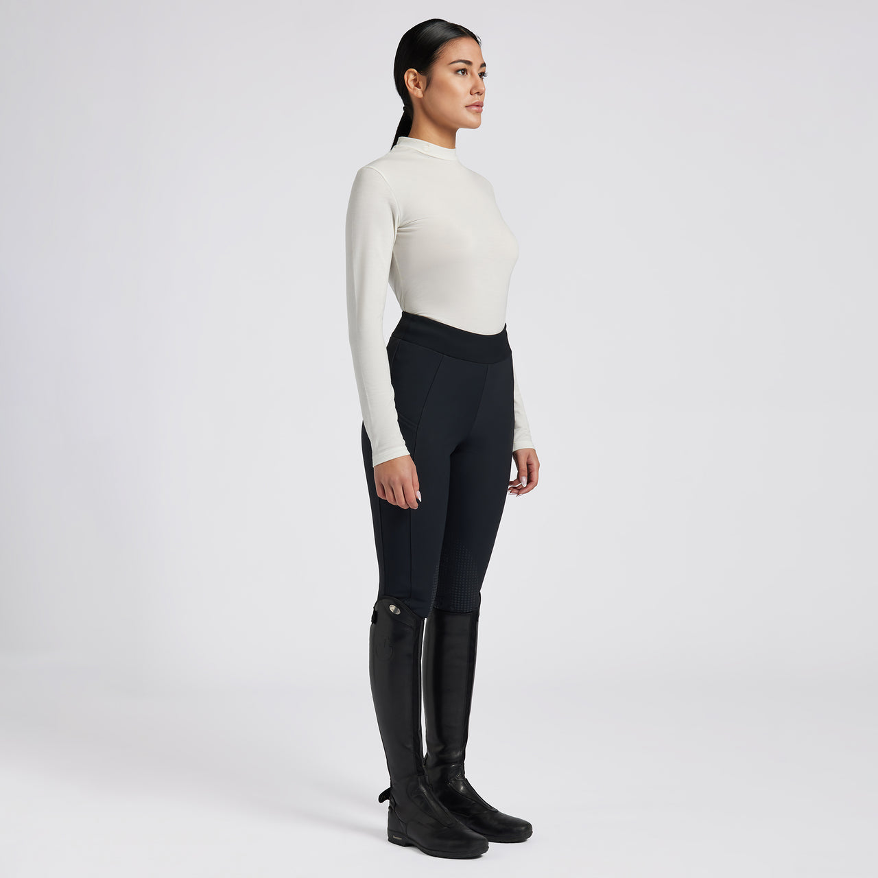 T-shirt Cavalleria Toscana da Concorso per Donna a Collo Alto in Lana Riciclata | Abbigliamento | T-Shirt | Cavalleria Toscana