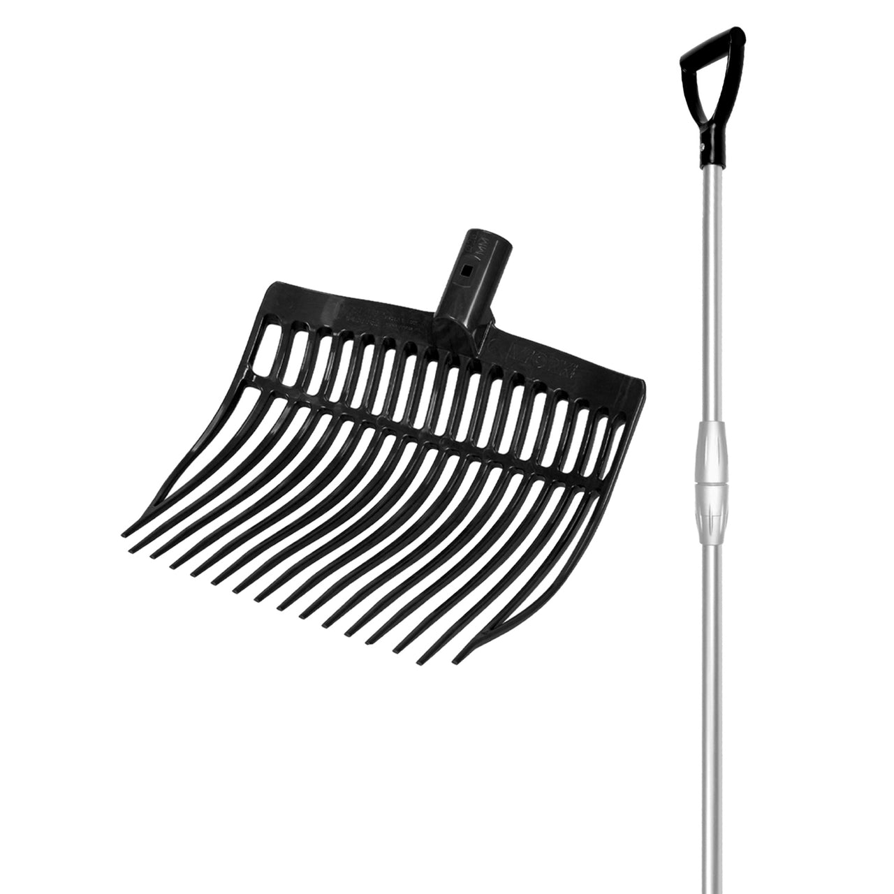 FORCA ARROTONDATA CON MANICO TELESCOPICO IN ALLUMINIO | Attrezzi Scuderia | Forche & Impugnature | V-Plast