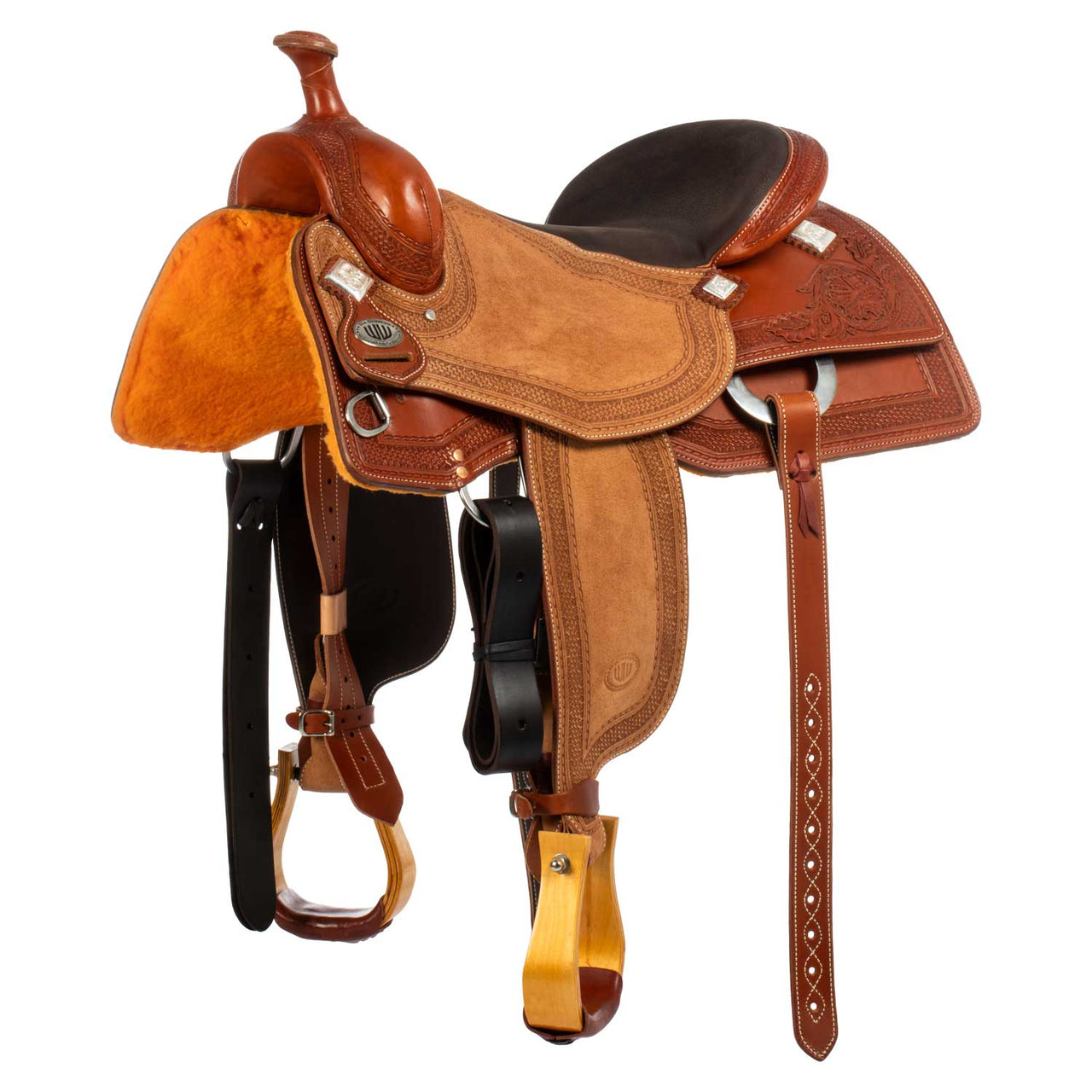 Selle Westwood classic working cow cognac reverse #FL6 border #64 | Selle e Accessori | Selle da Lavoro con Mucche | Westwood