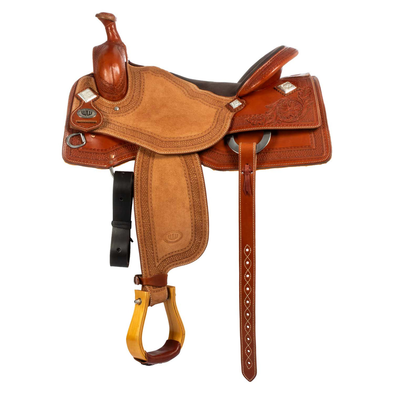 Selle Westwood classic working cow cognac reverse #FL6 border #64 | Selle e Accessori | Selle da Lavoro con Mucche | Westwood
